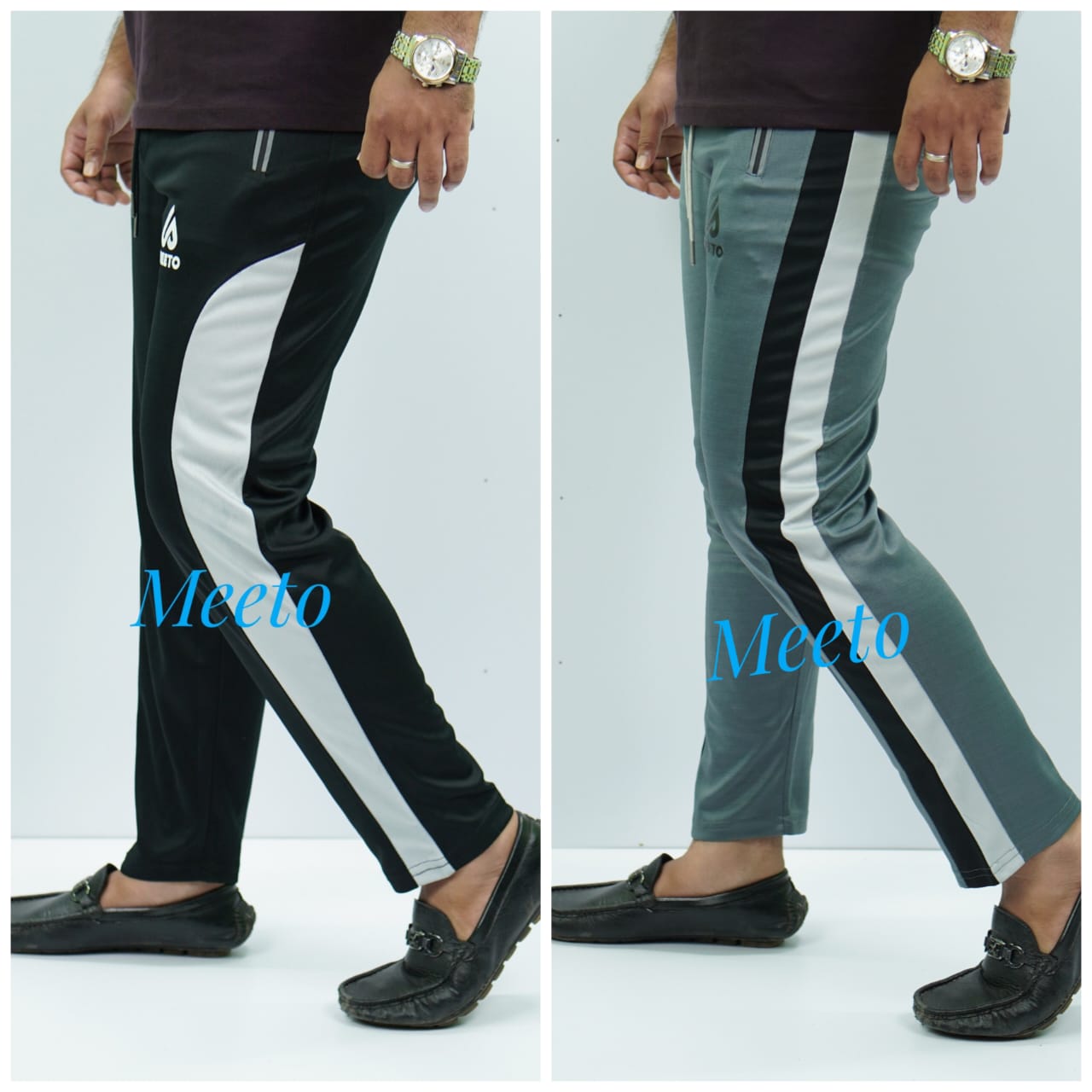 Black and Grey comfortabe trouser 2 piss combo metto